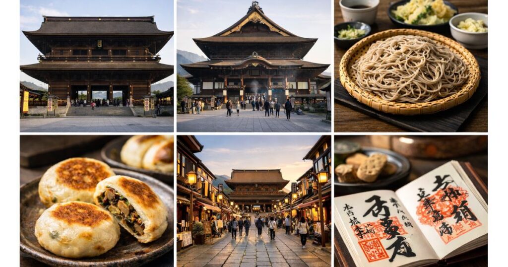 善光寺を日帰りで楽しむモデルコースの全体像